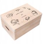 Creative Deco Ajándékdoboz az első iskolai napra, emlékeknek, gravírozott, 30x20 cm (JANCDSD130CUSTOMSCHOOLBOYBASICFBM)