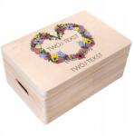 Creative Deco Gravírozott doboz ajándékba születésnapra, névnapra, anyák napjára, emlékbe 30x20 (JANCDSD130CUSTOMMDAYFLOWER1FBM)