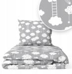 Ankras Ágyneműhuzat 135x100 Gyerek 2EL 100x135 Kiságyhoz (CHMURKI Z DRABINKAMI P-2 135/100 40/60 SZARE)