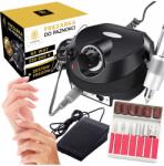 Lewer Professzionális Körömmaró Gép Manikűr Pedikűr 65W Erős Marógépek (FREZARKA DO PAZNOKCI 65W CZARNA ZESTAW PRO)