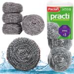 Paclan Fém Konyhai Edénymosó Szivacs Drótkéfe Tisztító 3 Darab Paclan (5900942135608)