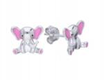Lovrin 925-ös ezüst fülbevaló elefántos, egyedi bedugós ajándékba, elefántok (Lovrin 63370)
