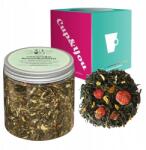 Cup&You Császári zöld tea Őszibarack prémium eper napraforgó virág (herbata liściasta sypana mieszanka napar susz)