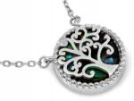 Lovrin Elegáns ezüst nyaklánc 925-ös finomságú, kerek életfa medállal, 44.28g