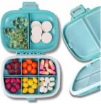  Doboz Gyógyszertartó Tabletta 8 rekeszes Utazó Tároló Kazetta (Pudełko organizer na tabletki 8 przegródek)