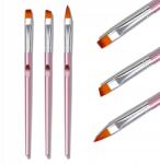 Bionessa Ecsetkészlet gél , akril, akrilgél Szintetikus Sörték rose gold (5904873489106)