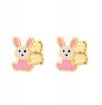 Lovrin Arany fülbevaló 585 nyuszikkal, zománccal, minden részletre odafigyelve készítve (61108303)