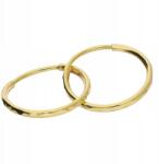 Lovrin Arany fülbevaló 585 karika, kör alakú, 14 mm-es, zsanéros, gyémántcsiszolt, ajándékba 14K