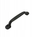 B&B Fekete bútorfogantyú 96 mm-es fém fogantyú konyhaszekrényhez, bútorokhoz (U104 L96 CZ)