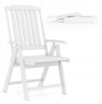 Costway Összecsukható kerti szék teraszra, erkélyre, kertbe, vízálló, fehér (NP11916WH do ogrodu na balkon)