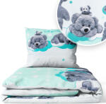 Ankras Ágyneműhuzat 135x100 Gyerek 2EL 100x135 Kiságyhoz (FUNNY BEAR P-2 135/100 40/60 ZIELONY)