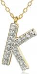 Lovrin Arany nyaklánc 585 "k" betű gyémántokkal 0, 89g divatos celebritás stílus 14k (60832569)