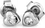 Lovrin Ezüst fülbevaló 925 finom szívecskék szív formájú, stekkeres, világos cirkóniával