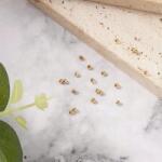 SZAFIR 18736 Craftdady 200 db 2 mm-es arany színű távtartó gyöngy, 18 karátos arannyal bevonva (PP2L1,80 PZŁ)