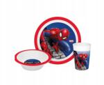  Gyermek műanyag étkészlet, Spiderman Micro, tányér, tál, pohár, 840456 (840456)
