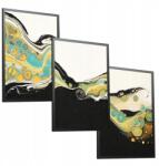  Márvány Modern fekete 3 db-os poszter szett 50x70