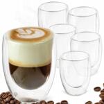 Allbag Hőszigetelt Duplafalú Poharak, 300ml, kávés bögre, latte, 6 db (SZKLANKA002 Allbag)