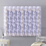 Wisan Modern jacquard függöny fehér levelekkel 160 cm Allegana A125 (AW125B0M160)