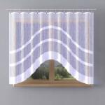 Wisan Gyönyörű finom jacquard függöny fehér csíkos Melanie 300x145cm (AWA14800)