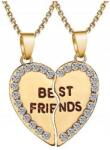 EdiBazzar best friends nyaklánc Arany színű női szív 2 az 1-ben punk stílus (P37)