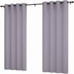 NOW-ART Kész függöny, sima, 145x240 cm, karikás, fémgyűrűs függöny (LEN-1 Jasny szary 240)