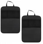  Védőszőnyeg Hátsó Ülésre 2db Autóhoz Fekete Hálós Zsebbel (Ochronna Mata Na Tył Siedzenia 2szt Fotela)