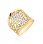 Lovrin Áttört gyűrű 585-ös aranyból, fehér cirkóniákkal, 3, 98g, 22-es méret (62093733)