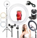 Lewer Led Gyűrűs Lámpa Állvánnyal Fényképekhez, Videókhoz, Szelfikhez, Sminkhez 240W (Selfie-NOR-123)