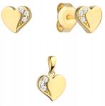 Lovrin Arany szív szett 585 14k kövekkel 1.5g fülbevaló medál (58715518)