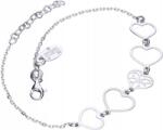 Lovrin Ezüst karkötő 925 áttört szívekkel 2, 08g, divatos mintával és charmokkal (Lovrin 52533)