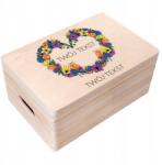 Creative Deco Gravírozott fa ajándékdoboz anyának, nagymamának, születésnapra, esküvőre, 30x20 cm (JANCDSD130CUSTOMMDAYFLOWER2FBM)