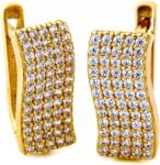 Lovrin 585 Arany fülbevaló lemezkék cirkóniákkal 3, 5g 14k angol kapcsos