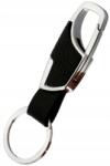 EdiBazzar Bőr kulcstartó Kulcstartó bőr szíj férfi fekete fém (F120)