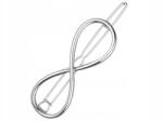  Hajcsat, hullámcsat, Nyolcas alakú, ezüst színű, fém, frizurakészítéshez, végtelen jel (5905884072424)