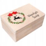 Creative Deco Karácsonyi doboz személyre szabott karácsonyi üdvözlő ajándék 30x20 (JANCDSD130BCUSTOMCHRISTMASDEERFBM)