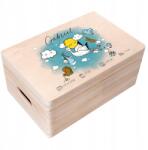 Creative Deco Emlékdoboz gyermeknek ajándék születésre, keresztelőre, születésnapra 30x20 (JANCDSD130CUSTOMBABYSHOWERSTORKBOYFBM)