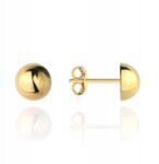 Lovrin Arany fülbevaló 585 félgömb 7mm-es tűvel 0.69g Szuper könnyű (62060776)