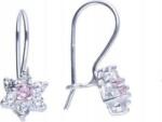 Lovrin Ezüst fülbevaló 925 virágos cirkónia kövekkel 1, 85g egyedi design ajándék (Lovrin 48294)
