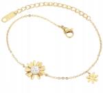  18K Arannyal Bevont Sebészeti Acél Karkötő (BRANSOLETKA ZE STALI CHIRURGICZNEJ 316L 18k)