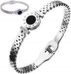  Női ezüst színű, 18K arannyal bevont sebészeti acél karkötő (BRANSOLETKA ZE STALI CHIRURGICZNEJ 18k 316L)