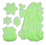 Allbag Karácsonyi Matrica Világító 3D Fluoreszkáló Mikulás Ablak Matrica (NAKLEJKA113)