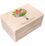 Creative Deco Gravírozott doboz ajándék születésnapra, névnapra, anyák napjára, emlékbe 30x20 (JANCDSD130BCUSTOMMDAYBOUQUETFBM)