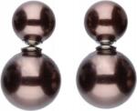 Lovrin Ezüst fülbevaló stekker 925 kerek barna golyókkal 11, 1g Elegáns divatos (Lovrin 50225)