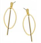 Lovrin Arany fülbevaló 375 modern, mutatós, stekkeres zárral, ajándékba is kiváló, 9 karátos