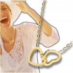 EdiBazzar Női nyaklánc, aranyozott lánc, sebészeti acél, elegáns szívecskékkel (stal chirurgiczna pozłacany serduszko 316L)