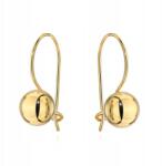 Lovrin Arany fülbevaló 585 akasztós, klasszikus, fényes gömbök, ajándékba, 14 karátos (Lovrin)