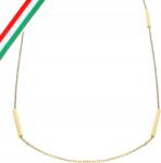 Lovrin 925-ös sterling ezüst nyaklánc, aranyozott, téglalap alakú díszekkel (r90) ajándéknak is kiváló