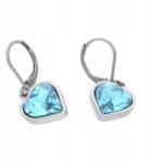  Türkiz szív fülbevaló sebészeti acélból SD750 (99349)