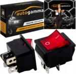 Auto Gamma Billenőkapcsoló 4PIN piros LED-del 25/30mm