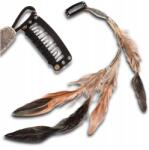 EdiBazzar Hajcsat Bézs Tollakkal, Boho Fesztiválra, Hosszú, Könnyű, Tökéletes (Spinka Do Włosów Z Beżowymi Piórkami)